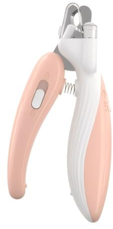 YXthognyx Cat Nail Clippers with Safety Guard, Suitable for Cats, Guinea Pigs, Rabbits, and Dogs, Equipped with LED Lights (Pink)