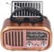 Vintage-Radio, Kleines Tragbares Retro-Radio AM FM SW mit Bluetooth, Wiederaufladbarer Batterie oder Solarbetrieben, Kurzwellenradio für Zuhause Im Freien (BT618S)