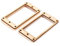 BESTonZON 2 Stück Schräger Tonabnehmerring Holz Tonabnehmerring Bambus Humbucker Rahmen Tonabnehmer Montagering