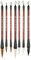 ZONADAH Lot de 7 pinceaux de calligraphie chinoise avec boîte, pinceaux de calligraphie Sumi, pinceaux japonais Kanji pour débutants