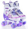 TOMSHOO Rollschuhe Kinder, Roller Skates mit 4 Größen Verstellbar, LED Rädern, Mehrere Größenoptionen, für Weihnachts und Geburtstags Geschenke, Größe XS, Violett