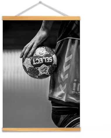 Handball Leinwand Malerei Massivholz Rollbilder Wandbehang Dekor Ball Sport Poster und Drucke Wandkunst für Wohnkultur