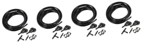 Gatuida 4sets Kit Ugelli Per Tergicristalli Auto e Connettori Ugelli Connettori Per Parabrezza Compatibile e Ricambio e Facile Installare