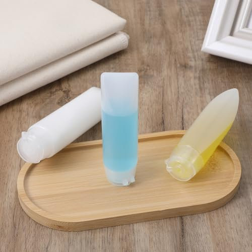 Oruola 6pcs Travel Bottles,30ml & 50ml Clear Plastic Empty Squeeze Bottle,Transparent Refillable Cosmetic Containers Travel Size Bottles,Leak Proof Small Squeeze Bottles for Toiletries,Makeup,Shampoo
