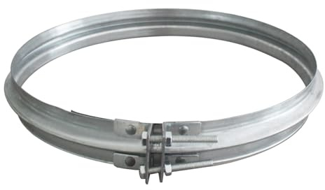 Abrazadera tubo chimenea conducto escape ajustable rapida galvanizado metalica ducto redondos estufa abrazadera union tubo de escape con tornillo tubería cierre ballesta para bidón con tapa (100mm)