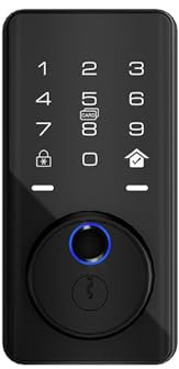 Cerradura Inteligente Wifi 4 En 1 Cerradura Electronica Bluetooth Smart Lock For Front Door Tuya App,Huellas Dactilares,Contraseña Digital Cerradura Para Dormitorio, Casa,Oficina WiFi model,B
