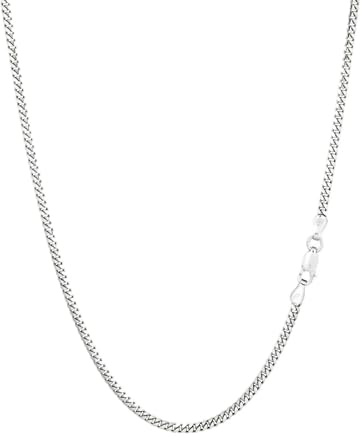 TWISTED PENDANT | Italian 925 Sterling Silver 3mm Miami Cuban Chain | 20″ Necklace for Men | Made in Italy | Genuine Silver Jewellery