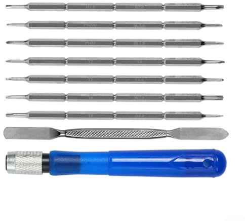 16-in-1-Schraubendreher-Set für Brillen, Telefon, Computer, Uhren-Reparaturwerkzeug mit 8 Bits, verstellbare Länge, tragbares Handwerkzeug (B)