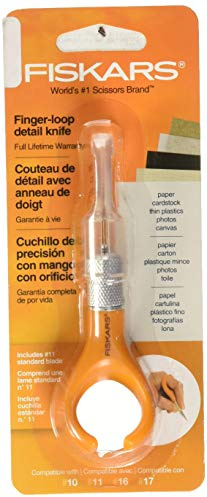 Fiskars 163050-1001 Fingertip Craft Knife, 7 Inch, Orange