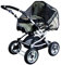 sunnybaby Universal-Insektenschutz | Mückennetz für Kinderwagen, Sportwagen, Jogger & Reisebett | PREMIUM QUALITÄT: MADE in GERMANY reißfest & waschbar| Insektennetz, Fliegennetz, Moskitonetz| SCHWARZ
