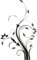 Indigos UG - Wandtattoo Wohnzimmer - Wandaufkleber Blume Ast Äste Baum Pflanze 80x49cm, schwarz w310 - Aufkleber Kinderzimmer Schlafzimmer Küche Badezimmer Büro Dekoration