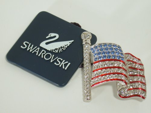 Swarovski Brosche USA Flagge brooch AP