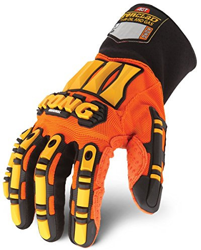 Ironclad Kong SDX2-02-S Original Oil & Gas Safety Impact Gloves, Small, Orange