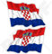 Kroatien Kroatische Waving Flag Hrvatska 7,6 cm (75 mm) Bumper Sticker, Aufkleber Vinyl X2