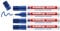 edding 3000 Permanentmarker - blau - 4 Stifte - Rund-Spitze 1,5-3 mm - schnell trocknender Permanent Marker - wasserfest, wischfest - für Karton, Kunststoff, Holz, Metall - Universalmarker
