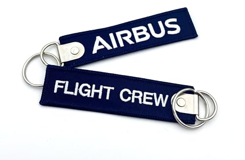 Daron Airbus Flight Crew Schlüsselanhänger, Klassisch, Edelstahl, silver, blau, Herren, Erwachsene Männer, Aviationsinteressierte