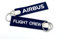 Daron Airbus Flight Crew Schlüsselanhänger, Klassisch, Edelstahl, silver, blau, Herren, Erwachsene Männer, Aviationsinteressierte