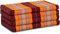 livasia Nachhaltige Klappmatratze aus Kapok - 200x80x8cm - Gästematratze, Faltbare Matratze für Van, ökologische Yogamatte, klappbares Gästebett, Liege für Garten und Balkon (Orange)