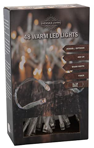 Led Lichterkette Batterie Timer 48 Leds für innen und außen