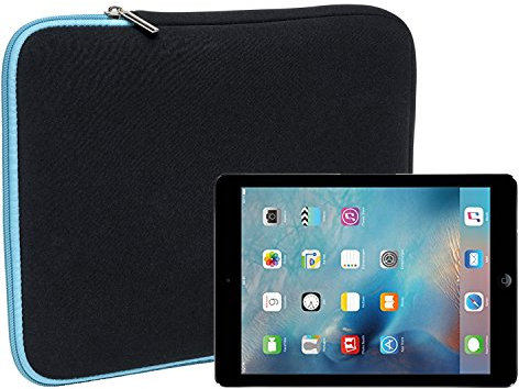 Slabo Tablet Tasche Schutzhülle für Apple iPad Air 2 Hülle Etui Case Phablet aus Neopren – TÜRKIS/SCHWARZ