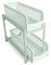 Ideaworks Portable 2 Tier Basket Drawers, White, Alloy, 38 x 18.5 x 36.2 cm