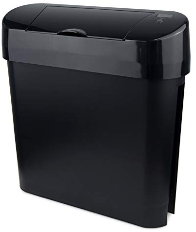 Washroom Hub Automatic Sanitary Hygiene Bin - Feminine Female Sani Waste Bins (Black) ABS Plastic – 15 Litre