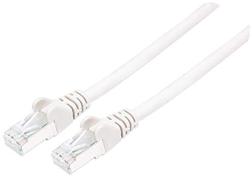 Intellinet 741903 Netzwerkkabel mit Cat7-Rohkabel S/FTP Cat6a-Stecker 100% Kupfer LS0H 0,25 m Weiß