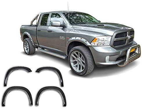 3 Pocket Style Kotflügelverbreiterungen kompatibel mit Dodge Ram 1500 (2009-2018) & Ram 1500 Classic (2019-) Verbreiterungen Fender Flare