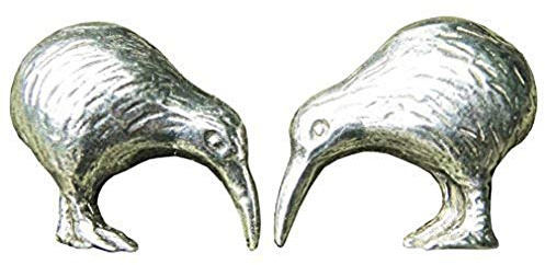 William Sturt Manschettenknöpfe, Kiwi-Motiv, Neuseeland, handgefertigt, aus feinem Zinn