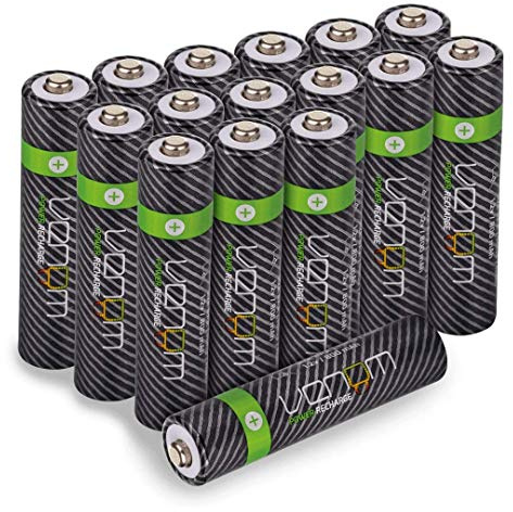 Venom Rechargeable AAA Batteries - High Capacity 800mAh (Pack of 16)