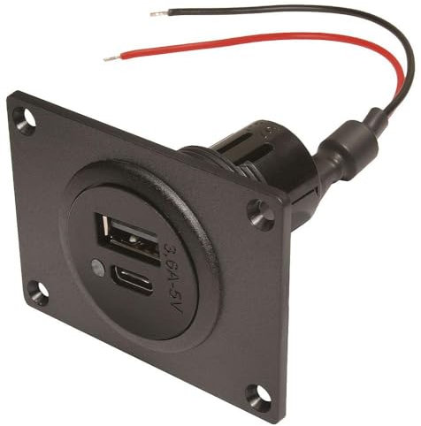 ProCar Power Prise USB C/A double prise EV 12-24 V Sortie 5 V DC prise de courant téléphone portable charge tablette