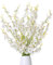 Kisflower Künstliche Orchideen aus Seide, künstliche tanzende Orchideen, Blumenstrauß für Heimdekoration, Weiß, 12 Stück
