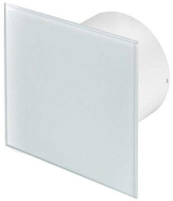 Bathroom Extractor Fan – Multiple Options Including Pull Cord, Timer, Humidity Sensor – Silent or Turbo – Chrome, White and Black Finish Options – Low Energy Consumption ((Silent) T+H, PTG100)