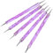 Jinlaili 5PCS Nagelpunkt-Stift, Dotting Pen Punktierung Stift Marbleizing Werkzeug Nagellack Maniküre Dot Nail Art Set, Marmorier-Werkzeug-Set, Punkte, Nagelkunst, Nagel Nail Art Werkzeug Set (Lila)