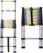 AutoFu 5M Silver Aluminum Extension Ladder Portable Ladder with Attic Roof Hook Kit for Outdoor Indoor Use Max Load 330lbs/150kg