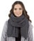 VIVISENCE Damen Winter Schal Aus Modischer Gemütlich Wärmendem Garn Mit Dekorativer Bindung Für Kalte Wintertage Frauen Elegante Und Sportliche Outfits Winter Herbst Modell, Dunkelgrau,Einheitsgröße