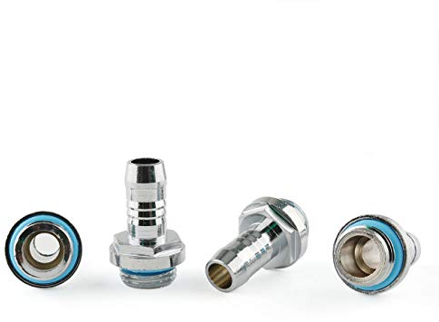 E-outstanding 4 Stück G1/4 Zoll auf 3/8 Zoll Soft Tube Fitting Connector Adapter Stutzen für PC Wasserkühlsystem Zubehör 9 mm Schlauch