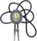 STARBRILLIANT Bolo-Krawatte Im Vintage-Stil, Buchstabe A Bis Z, Mit Rindsleder-Seil, Oval, Schwarz (P)