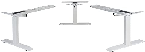 Mendler 3in1 Gestell HWC-D40, Variables Tischgestell, elektrisch höhenverstellbar Memory 47kg - weiß