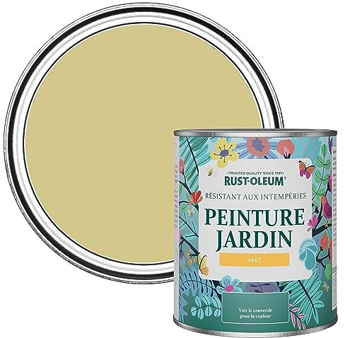 Rust-Oleum Peinture Verte Résistante à l'humidité pour Jardins, Finition Mate - Wasabi 750ml