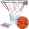 molti Basketballkorb Ø 45cm mit Ball #5 | Wandmontage Basketballring | Basketball Set Netz und Befestigungsschrauben | Basketballspiel Teamsport Indoor&Outdoor