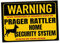 Schild Prager Rattler Warning Security System Türschild Hundeschild Warnschild Hund Achtung