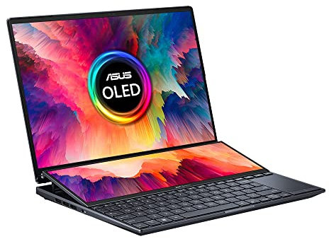 ASUS Laptop Zenbook Pro 14 Duo OLED UX8402VU 14.5 WQ+ 120Hz Dualscreen OLED Touch Laptop (Intel i7-13700H, NVIDIA GeForce RTX 4050 6GB Graphics, 16GB RAM, 1TB SSD, ScreenPad Plus, Windows 11)