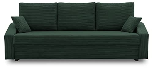 Couch Dorma mit schlaffunktion, einfacher Aufbau, modernes Design, polstermöbel. Schlafcouch zum Wohnzimmer. Widerstandsfähiges, Minimalistisches Design (POSO 014)