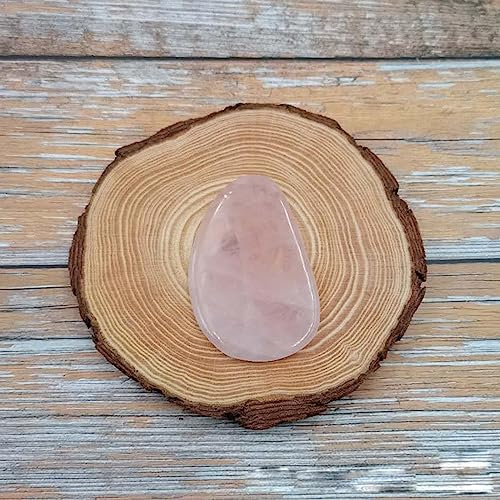 Natural Jade Small Stone Face Lifting Wrinkle Removing Beauty Massage Hot Compress Powder Crystal Eye Scraping Tablet for Women,Pink