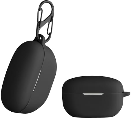 kwmobile Case Compatible with Sony WF-1000XM5 Case - Silicone Cover Holder for Earbuds - Black