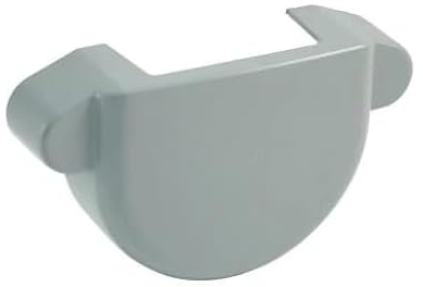 Marley Dachrinnenset aus PVC Dachrinnenteile RG 100 Grau RAL 7040 Regenrinnen System (Endstück)