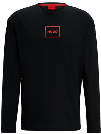 HUGO Men's Laze Loungew_Longsleeve, Black1, M