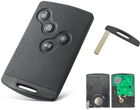 AULESSE Chiave Telecomando a 4 Tasti 433 MHz PCF7953M/4A Guscio Chiave per Ren-ault Clio IV 2009-2015 Captur 2013-2017 Chiave Auto con Scheda Vuota Programmabile