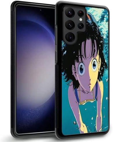 Xioolia Phone Case for Samsung Galaxy S24 S23 S22 S21 S20 S10 S9 S9+S8 S7 edge Plus Ultra FE S10e 4G/5G with Anime-AC5 Black TPU Rubber Protection Case